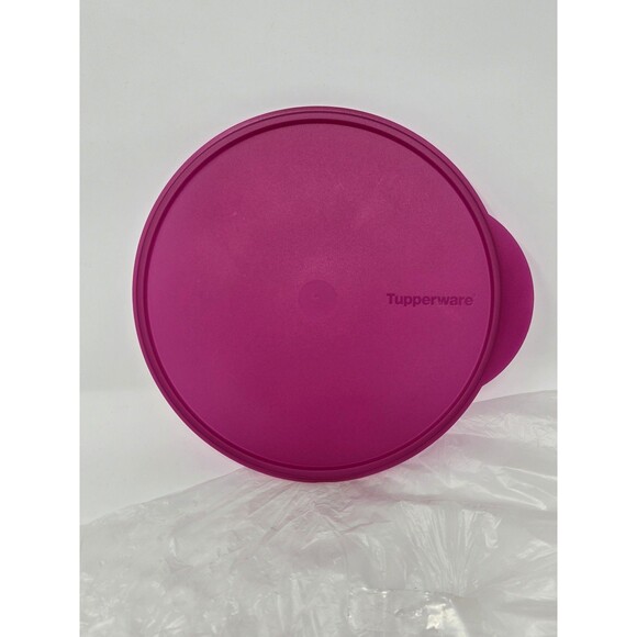 NOS VINTAGE TUPPERWARE FLATOUT! CONTAINER BOWL LID FUSCHIA & PURPLE MEDIUM SMALL - Picture 8 of 16